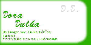 dora dulka business card